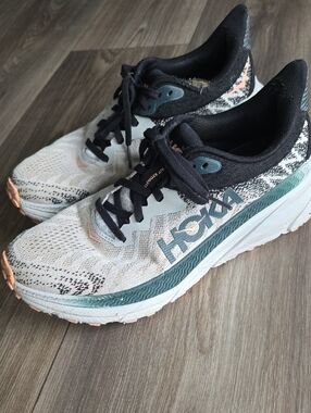 Hoka Women's Running Shoes - Teal, Black & Peach Accents
